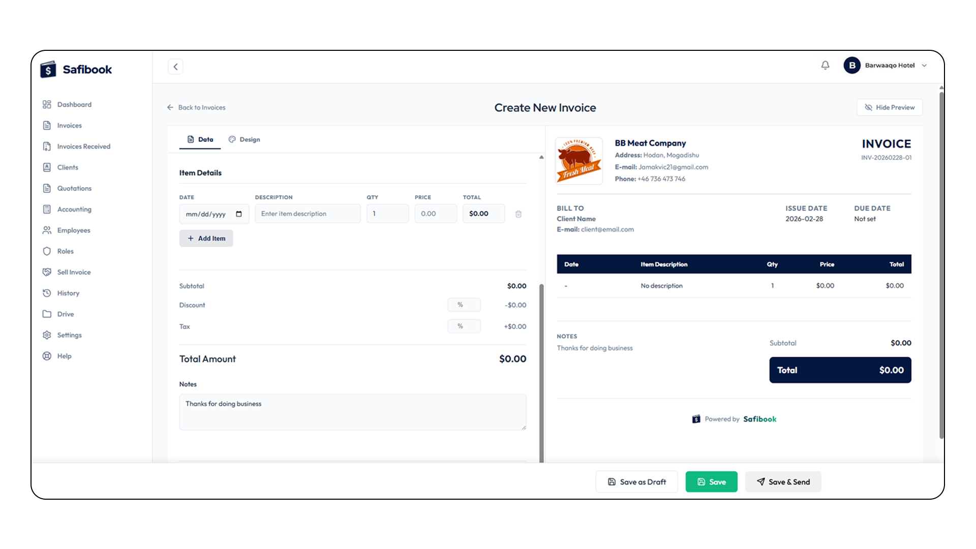 Smarter Invoicing Starts with Safibook